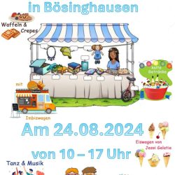 Wir sind beim Dorfflohmarkt in Bösinghausen